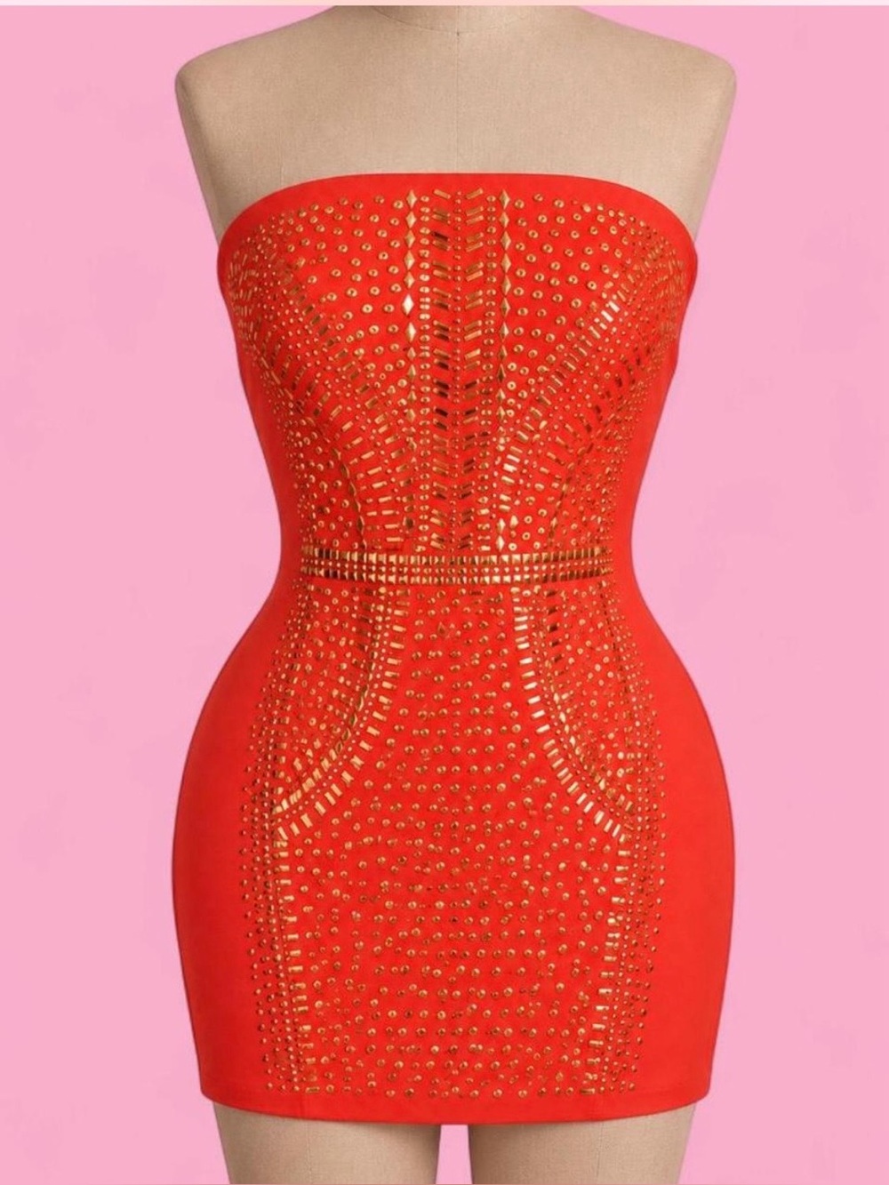 Vintage Caché Orange Dress - Y2K / 90s Aesthetic - Size 8